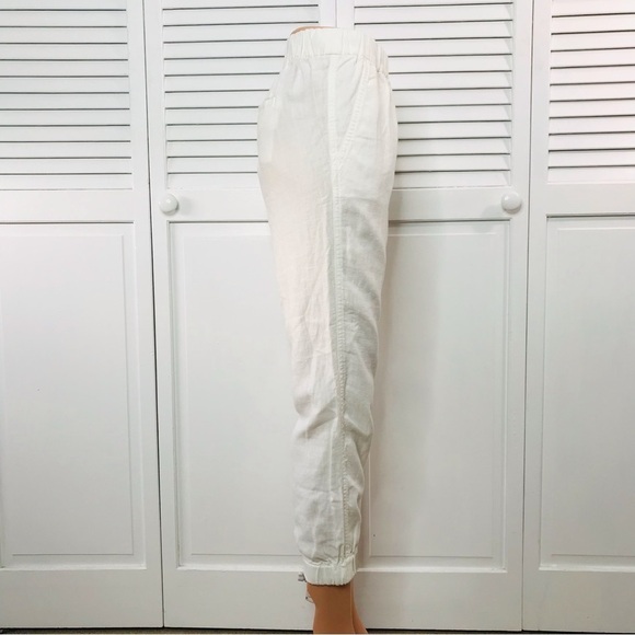 J. Crew White Linen Cropped Pants Size 0 - Picture 4 of 9